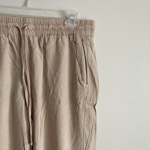 Cloth & Stone Anthropologie Womens Beige Joggers Pants Sz Medium Pockets Tencel - Picture 3 of 11